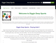 Tablet Screenshot of diggindeepsports.com